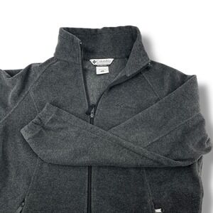 Columbia Women's Large Full Zip Fleece Jacket Black Zip Pockets